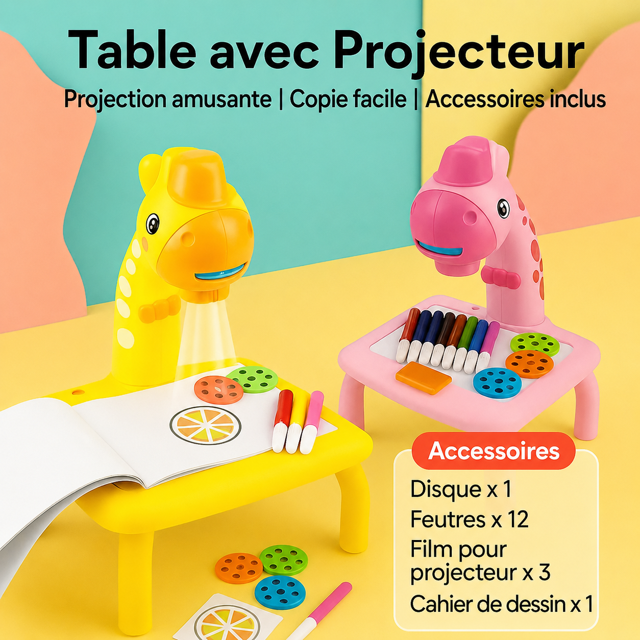 Table Projecteur LED Artistique — Crée, Trace, Imagine !