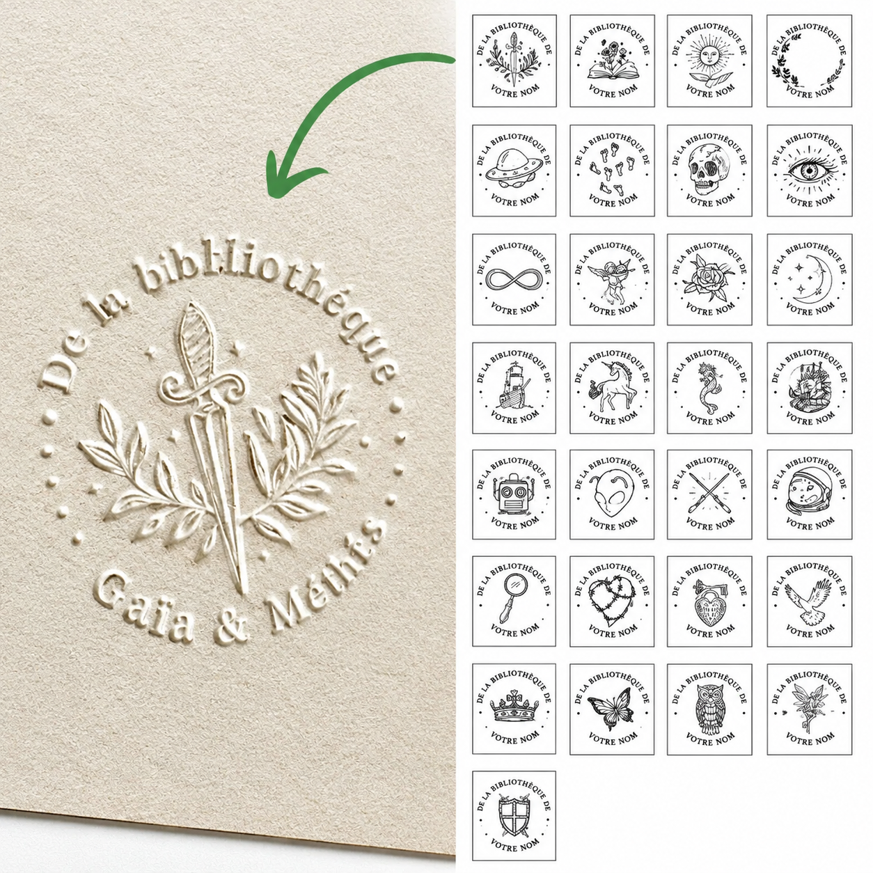Embosseuse personnalisée pour livres