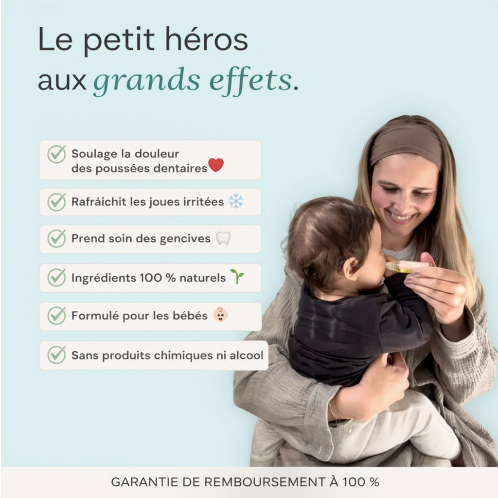 Bébé Zen Roller® - Roll-on naturel pour la poussée dentaire